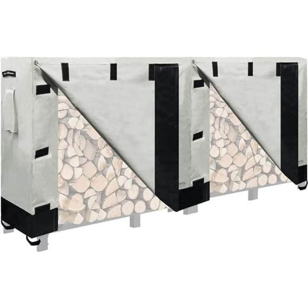 Firewood Rack Cover 8ft Log Stand Holder Storage Log Holder Wood Pile  Khaki